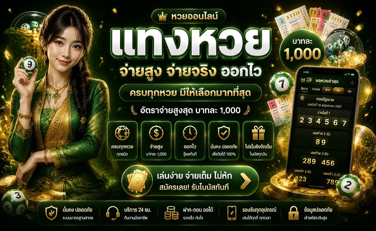 แบนเนอร์หวยออนไลน์ lynslot168 จ่ายบาทละ 900